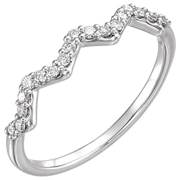 14K 1/5 CTW Natural Diamond Stackable Ring