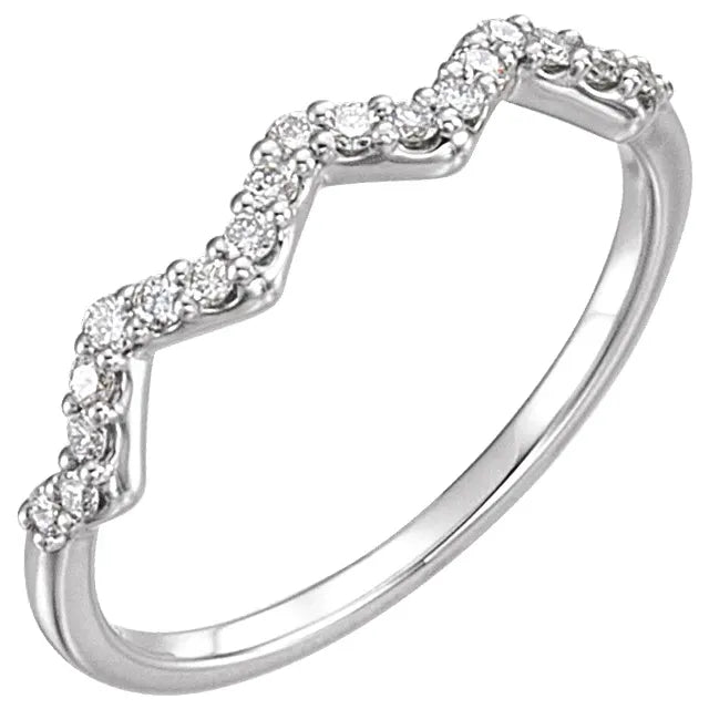 14K 1/5 CTW Natural Diamond Stackable Ring