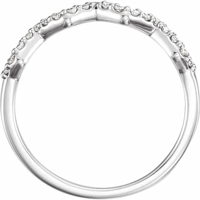 14K 1/5 CTW Natural Diamond Stackable Ring