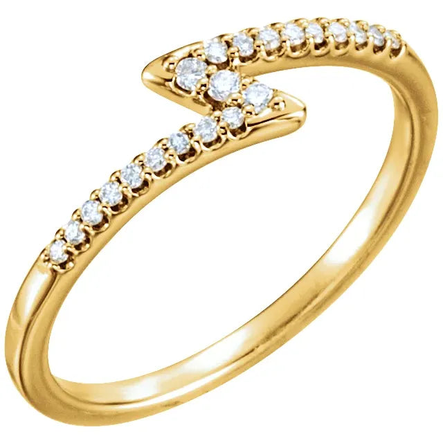 14K 1/8 CTW Natural Diamond Stackable Ring