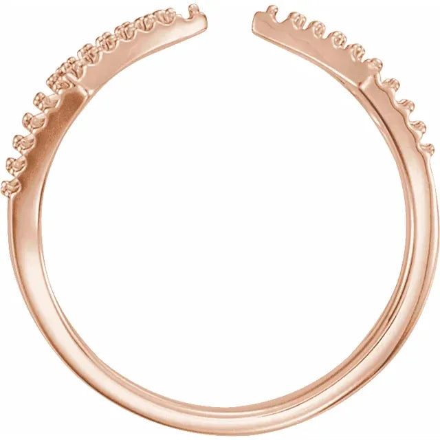 14K 1 mm Round Geometric Ring Mounting