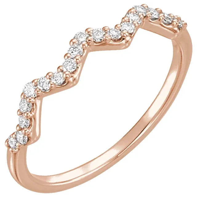 14K 1/5 CTW Natural Diamond Stackable Ring
