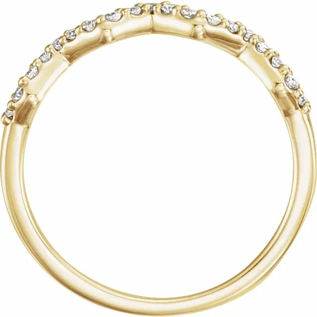 14K 1/5 CTW Natural Diamond Stackable Ring