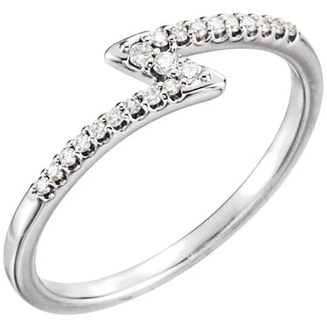 14K 1/8 CTW Natural Diamond Stackable Ring