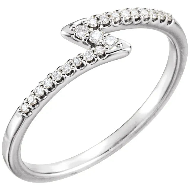 14K 1/8 CTW Natural Diamond Stackable Ring