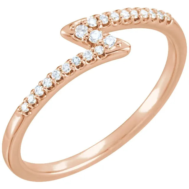 14K 1/8 CTW Natural Diamond Stackable Ring