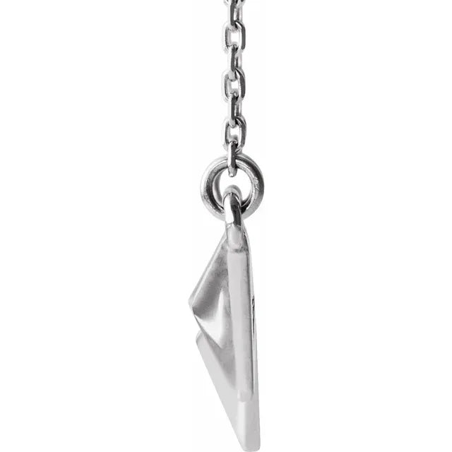 Three Pyramid Pendant Necklace 16-18 Inches