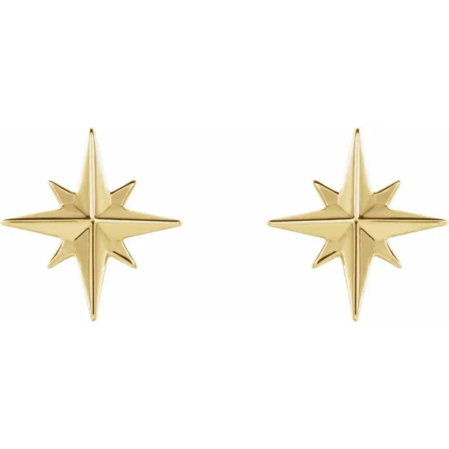 14K Star Earrings