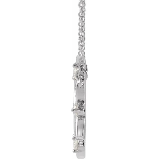 Diamond Open Sun Pendant Necklace 1/3CTW 18 Inches