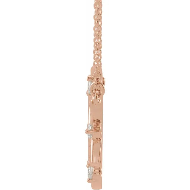 Diamond Open Sun Pendant Necklace 1/3CTW 18 Inches