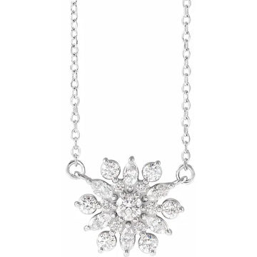 14K 1/2 CTW Natural Diamond Vintage-Inspired 18" Necklace