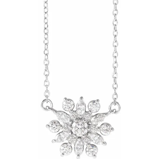 14K 1/2 CTW Natural Diamond Vintage-Inspired 18" Necklace