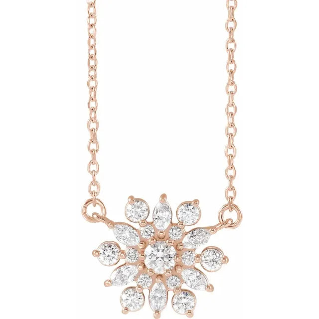 14K 1/2 CTW Natural Diamond Vintage-Inspired 18" Necklace