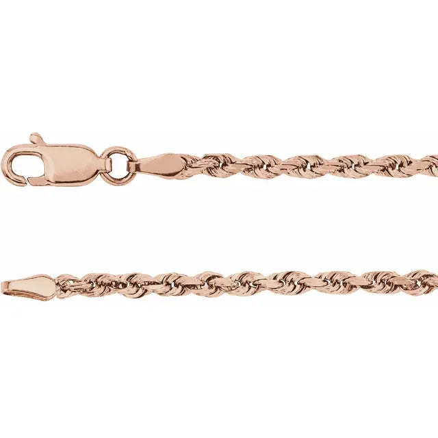 Diamond Cut Rope Chain 2.5mm