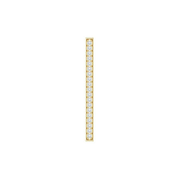 14K Yellow Gold 1/5 CTW Natural Diamond Vertical Bar Pendant – Modern Minimalist Elegance