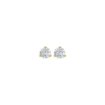 14K Yellow Gold Solitaire 1/2 CTW Natural Diamond 4mm 3-Prong Stud Earrings
