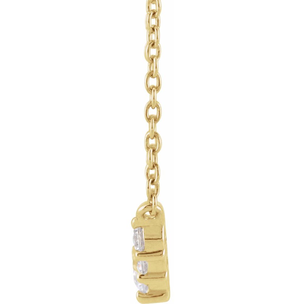 14K Yellow Gold 1/3 CTW Lab-Grown Diamond Graduated Necklace – 18"