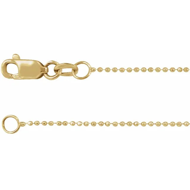 Petite Diamond Cut Bead Chain 1.0mm
