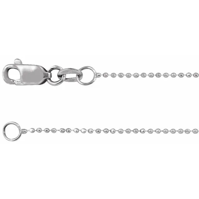 Petite Diamond Cut Bead Chain 1.0mm