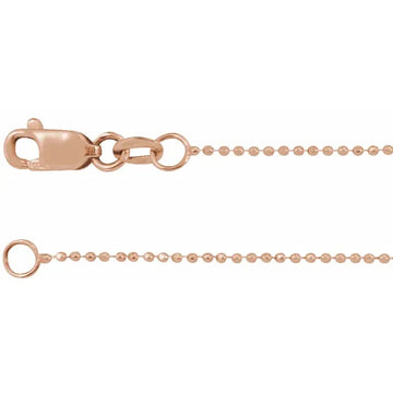 Petite Diamond Cut Bead Chain 1.0mm