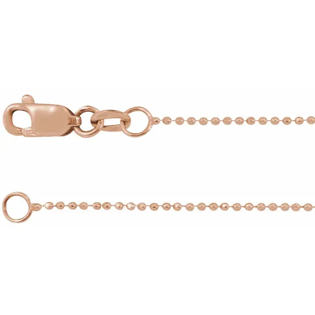 Petite Diamond Cut Bead Chain 1.0mm