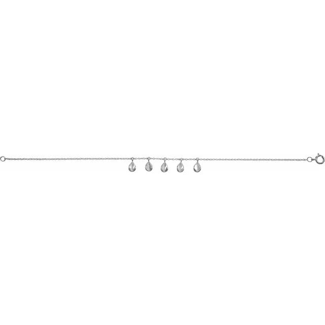 14K Geometric 5-Station 7" Bracelet
