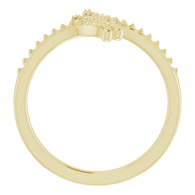 14K Bypass Ring Mounting