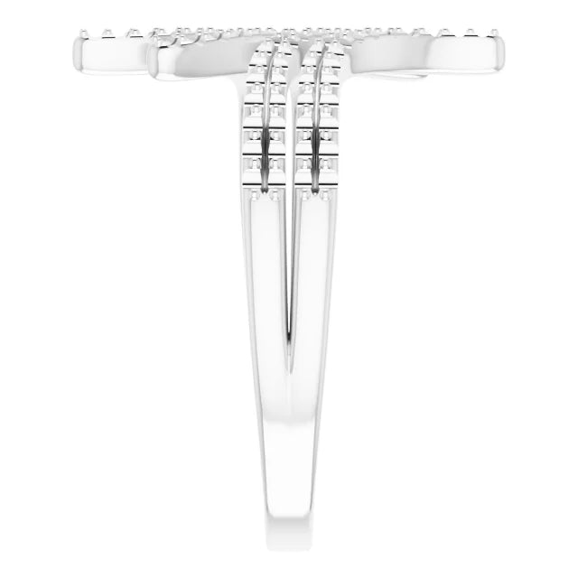 14K Bypass Ring Mounting