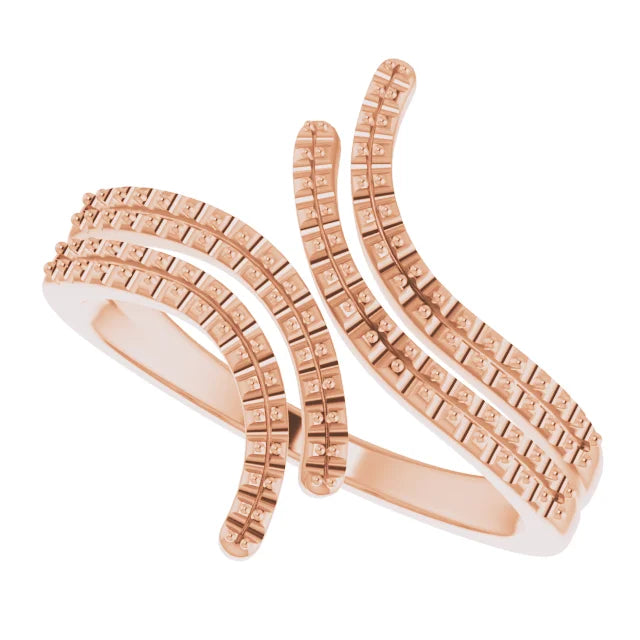 14K Bypass Ring Mounting