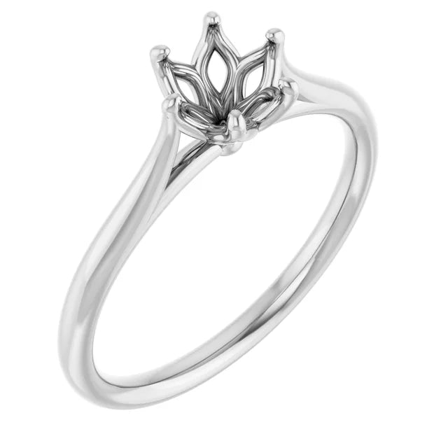 14K Yellow 5.5 mm Round Solitaire Engagement Ring Mounting