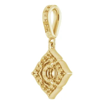 14K 4.1 mm Round Pendant Mounting