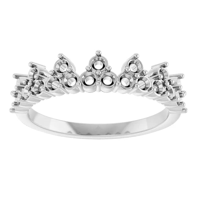 14K 2 mm Round Crown Ring Mounting
