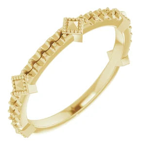14K Yellow Accented Stackable Ring Mounting
