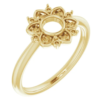 14K Starburst Ring Mounting