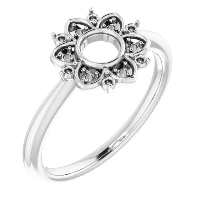 14K Starburst Ring Mounting