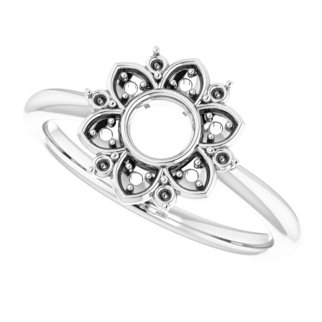 14K Starburst Ring Mounting