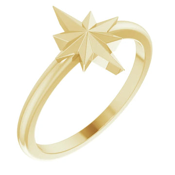 14K Starburst Ring
