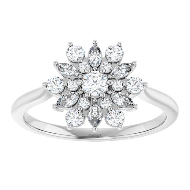 14K 1/2 CTW Natural Diamond Vintage-Inspired Ring