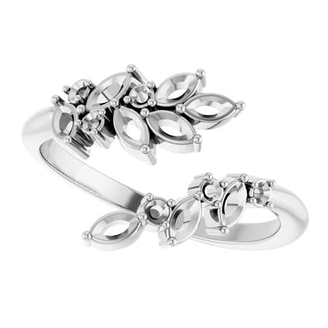 14K Accented Bypass Ring Mounting