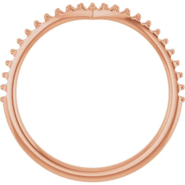 14K 1.3 mm Round Contour Band Mounting