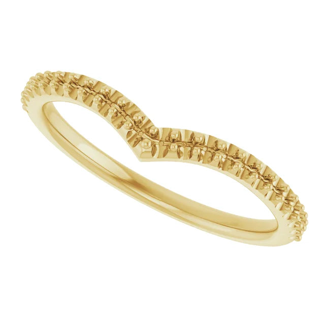 14K 1.3 mm Round Contour Band Mounting