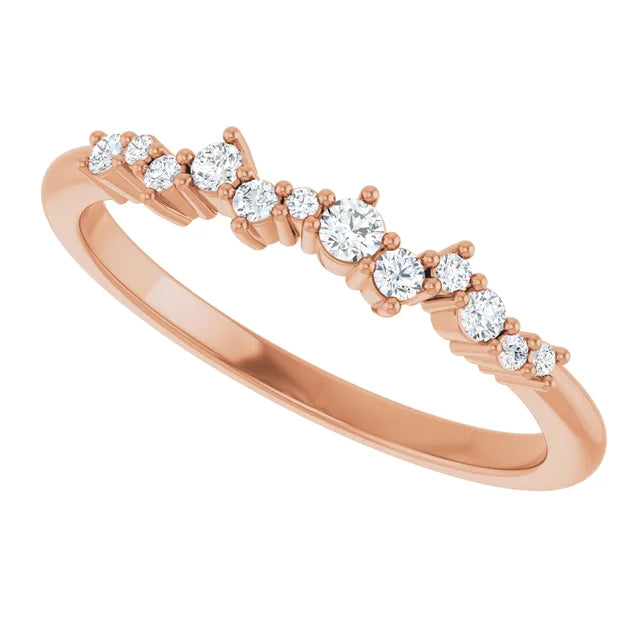 Petite Sprinkled Diamond Band Ring