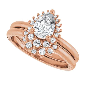 14K Yellow 7x5 mm Pear Engagement Ring Mounting