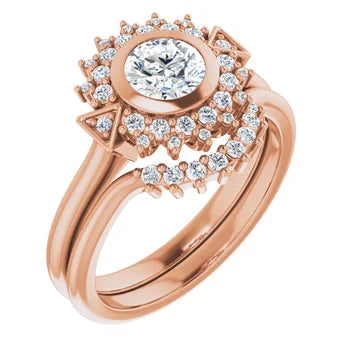 14K Yellow 5.2 mm Round Engagement Ring Mounting