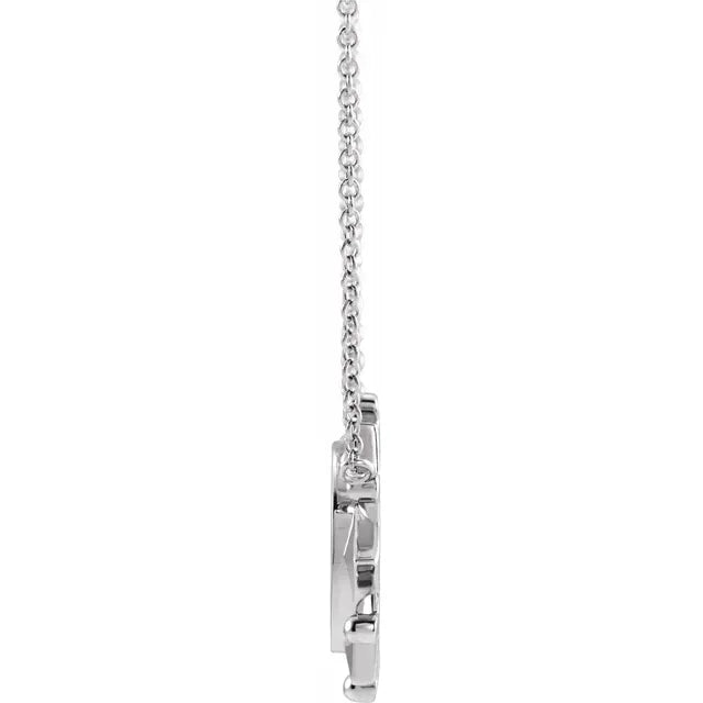 Geometric Sunburst Pendant Necklace 18 Inches