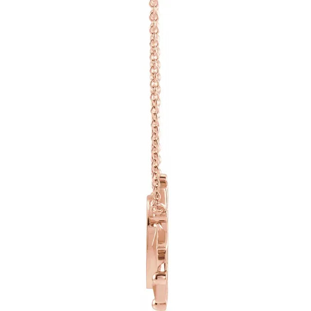 Geometric Sunburst Pendant Necklace 18 Inches