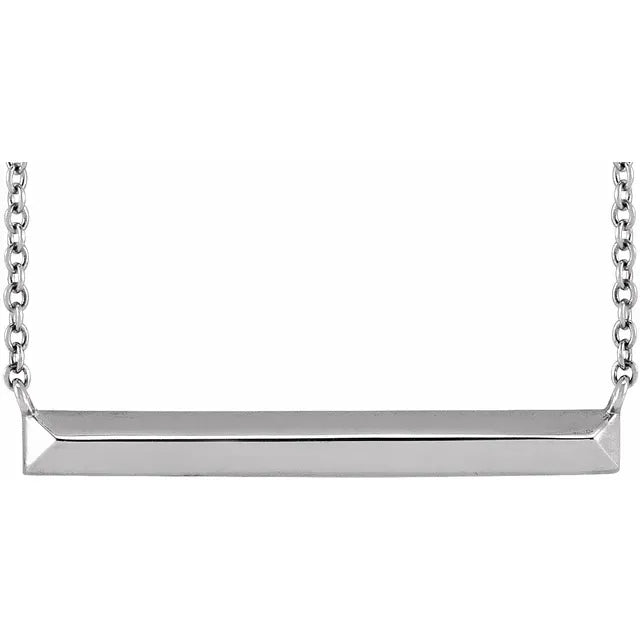 14K Geometric Bar 18" Necklace