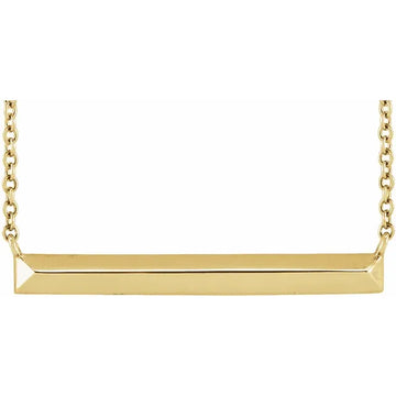 14K Geometric Bar 18" Necklace