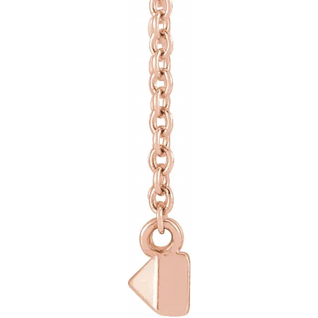 14K Geometric Bar 18" Necklace