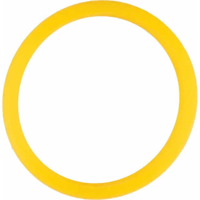 Black Silicone 7 mm Comfort-Fit Half Round Band Size 10